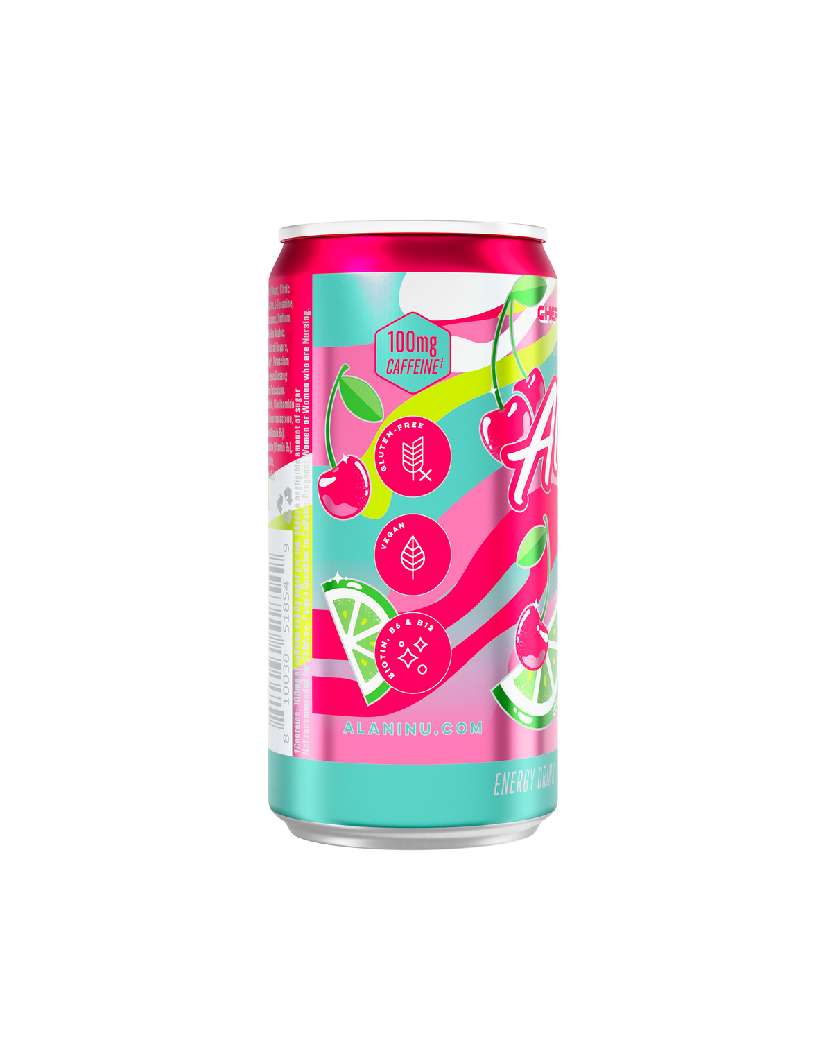 Cherry Twist Mini Energy can and package details